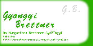 gyongyi brettner business card